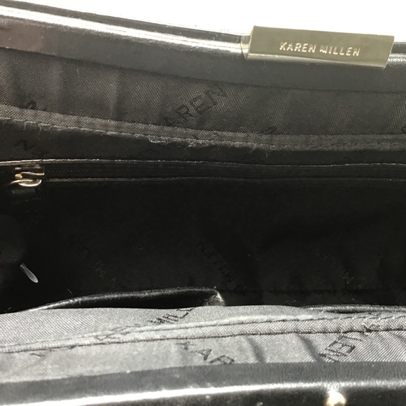 Karen Millen Black Silk Embroidered Bag - Picture 15 of 16